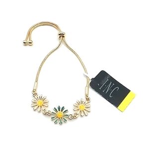 Womens INC International Concepts Turquoise & White Floral Slider Bracelet